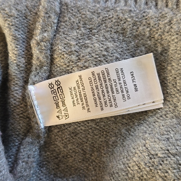 C&C California - Women's Turtleneck Sweater | Size Medium (Grey, White and Blue) - Picture 4 of 4